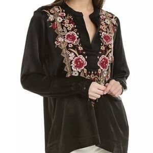 Johnny Was Anacapri embroidered Relaxed Blouse NWT (oversized)